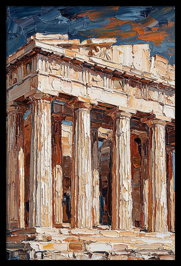 Greek Architecture In Palette Knife