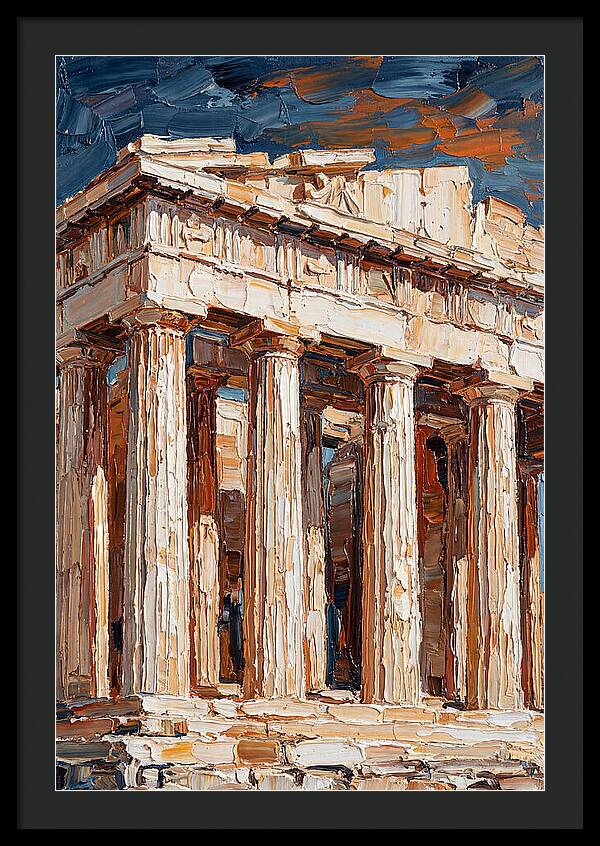 Greek Architecture In Palette Knife