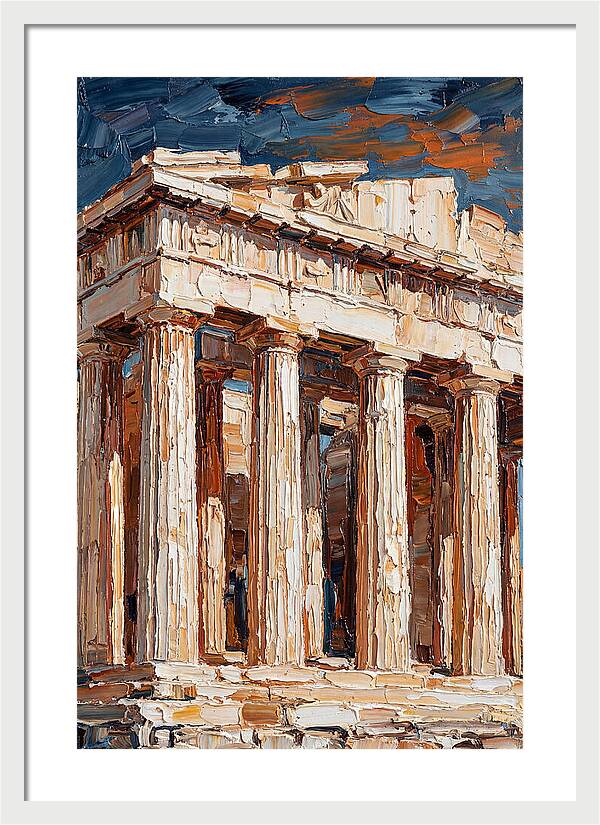 Greek Architecture In Palette Knife