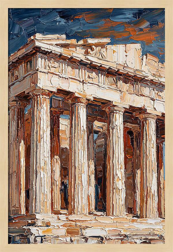 Greek Architecture In Palette Knife