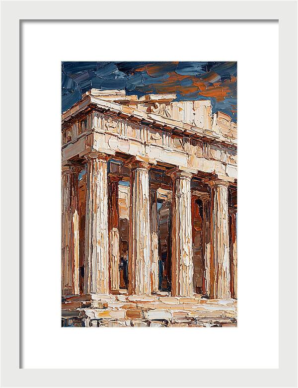 Greek Architecture In Palette Knife