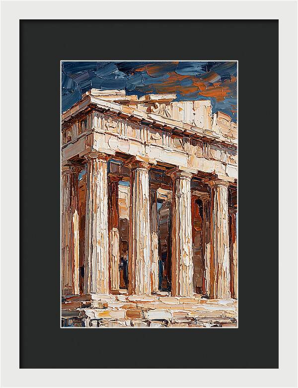 Greek Architecture In Palette Knife