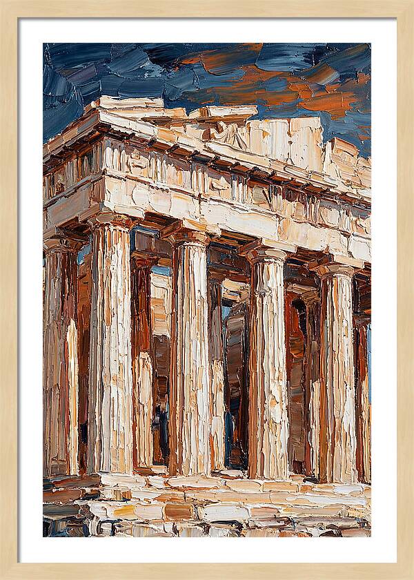 Greek Architecture In Palette Knife