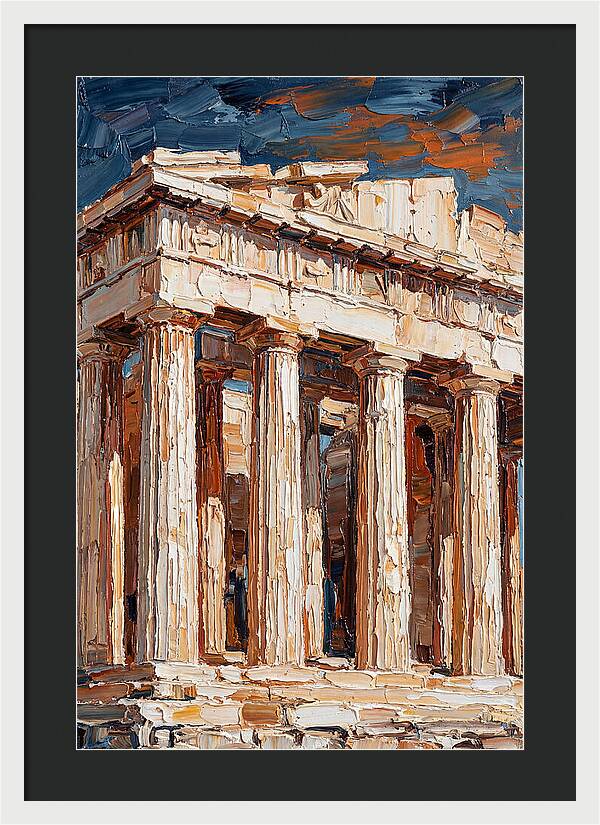 Greek Architecture In Palette Knife