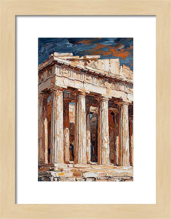 Greek Architecture In Palette Knife