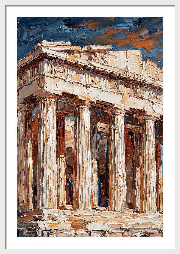 Greek Architecture In Palette Knife