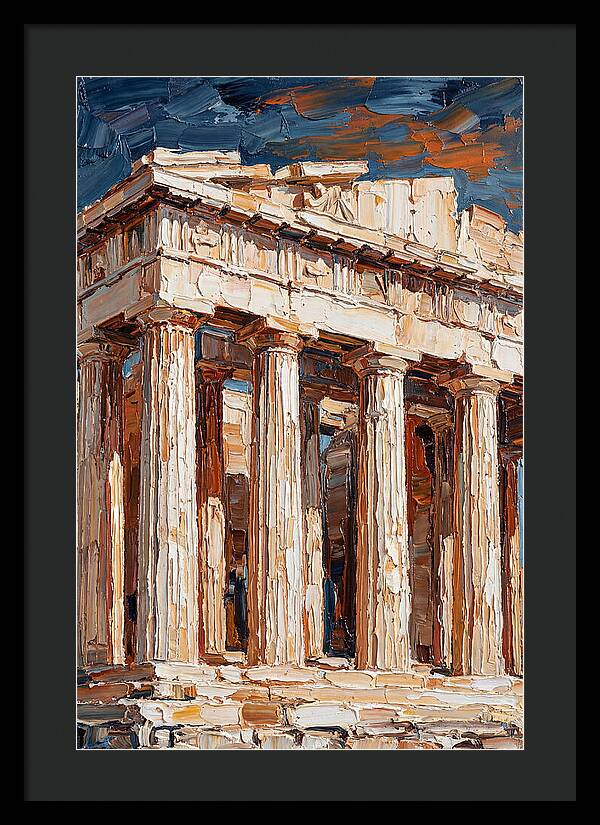 Greek Architecture In Palette Knife