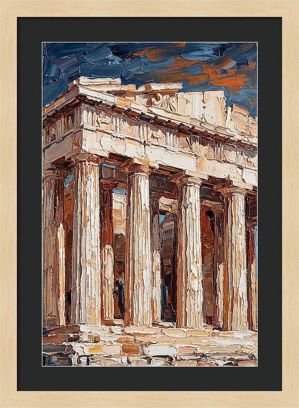 Greek Architecture In Palette Knife