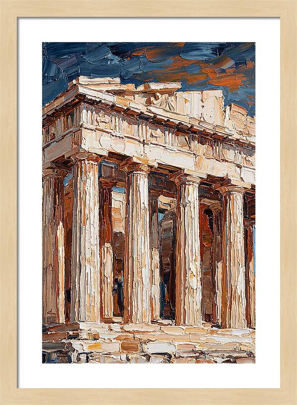 Greek Architecture In Palette Knife