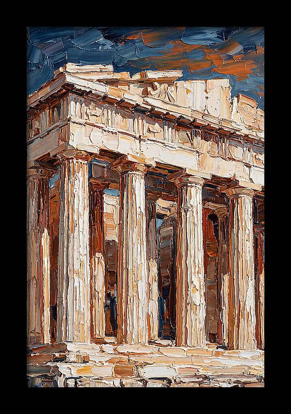 Greek Architecture In Palette Knife