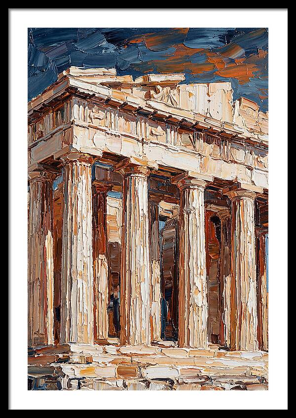 Greek Architecture In Palette Knife