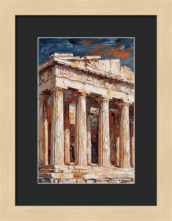 Greek Architecture In Palette Knife