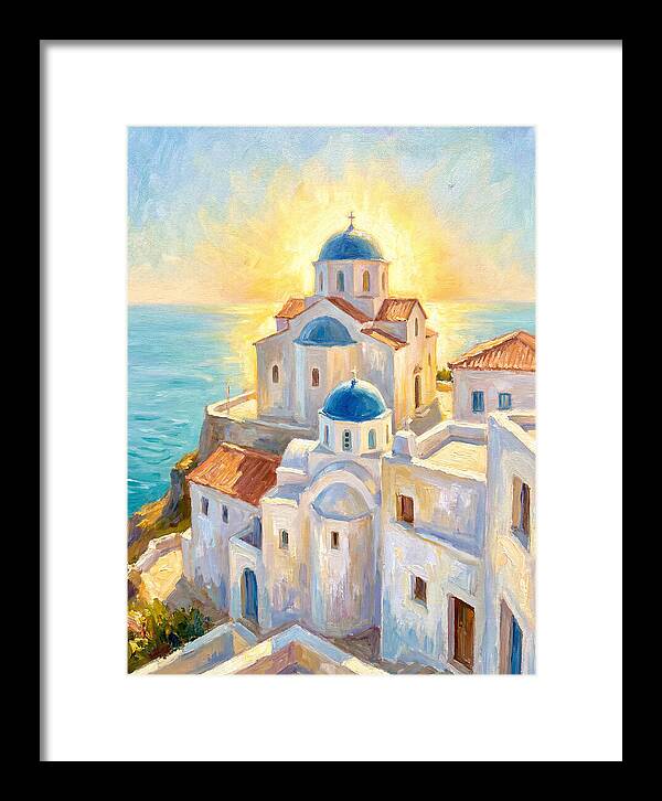 Greek Monastery By The Sea