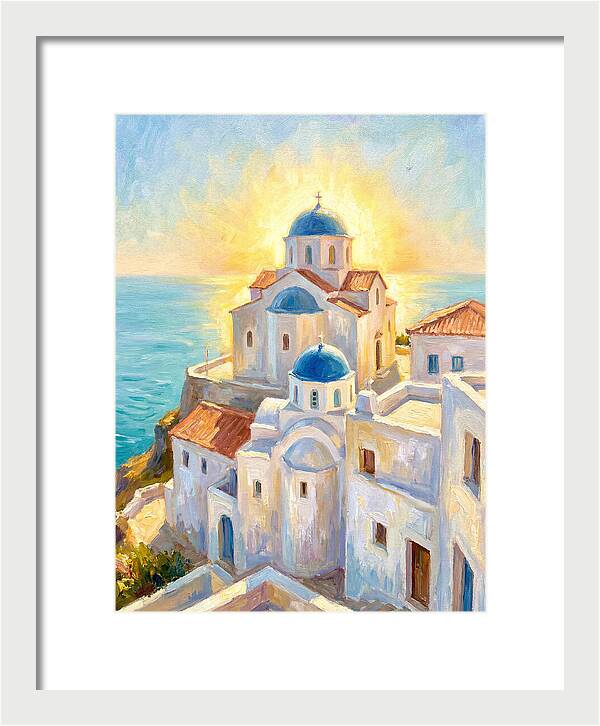 Greek Monastery By The Sea