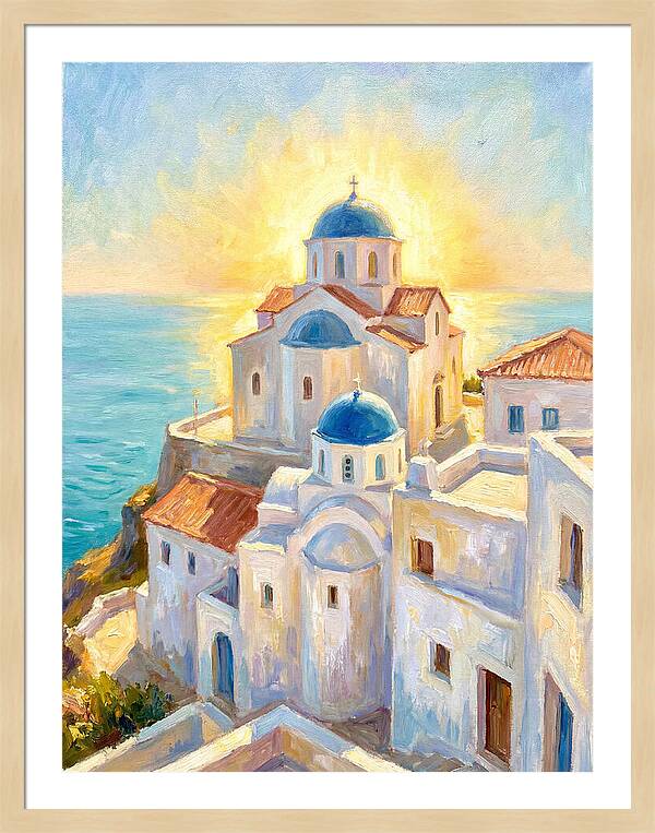 Greek Monastery By The Sea