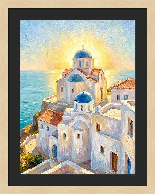 Greek Monastery By The Sea