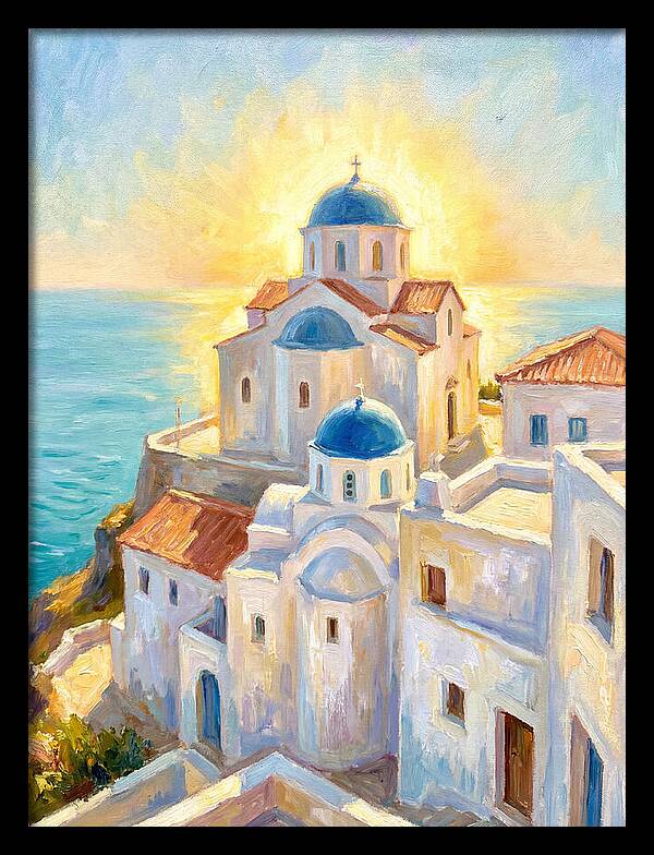 Greek Monastery By The Sea