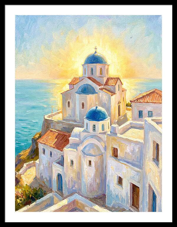 Greek Monastery By The Sea