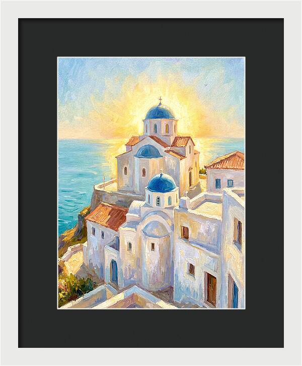 Greek Monastery By The Sea