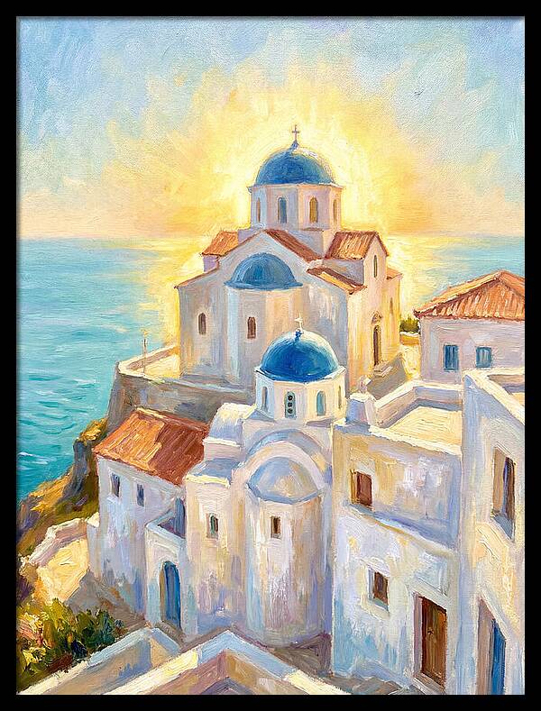 Greek Monastery By The Sea