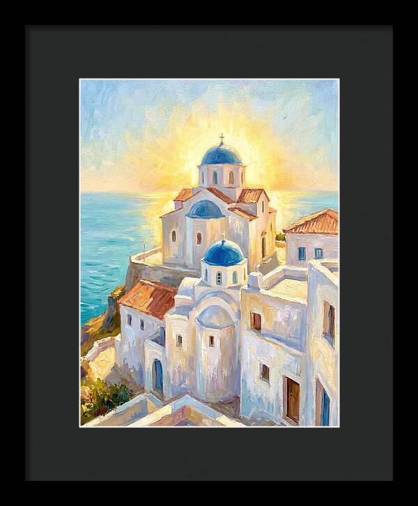 Greek Monastery By The Sea