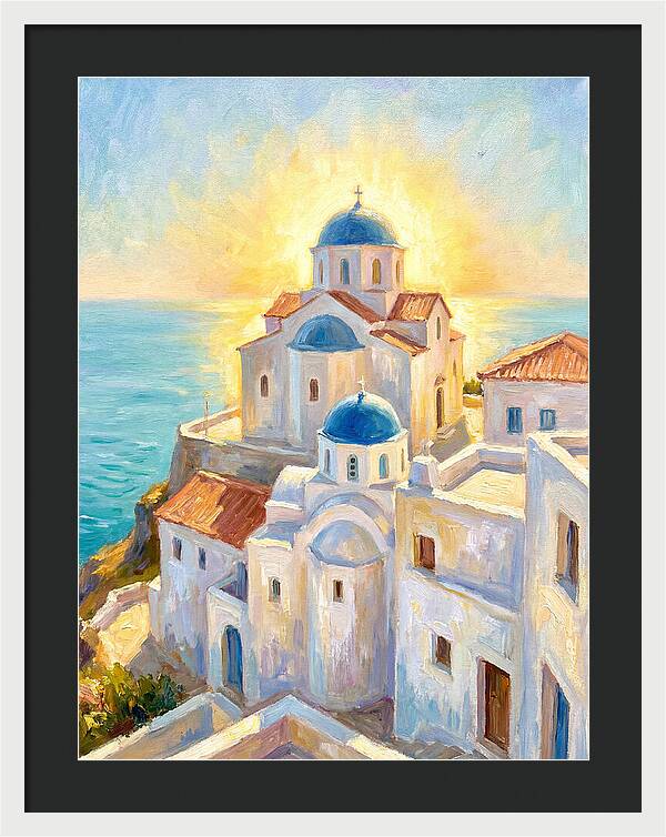Greek Monastery By The Sea