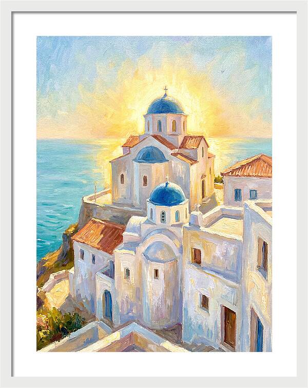 Greek Monastery By The Sea