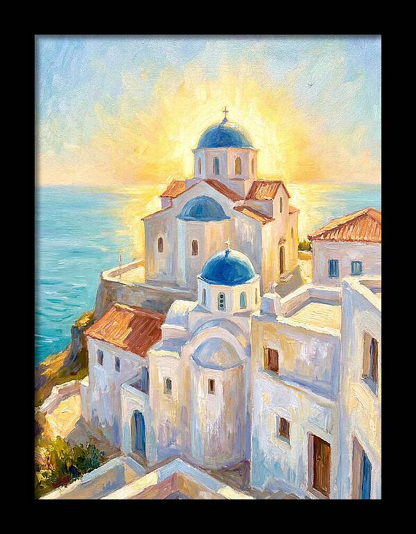 Greek Monastery By The Sea