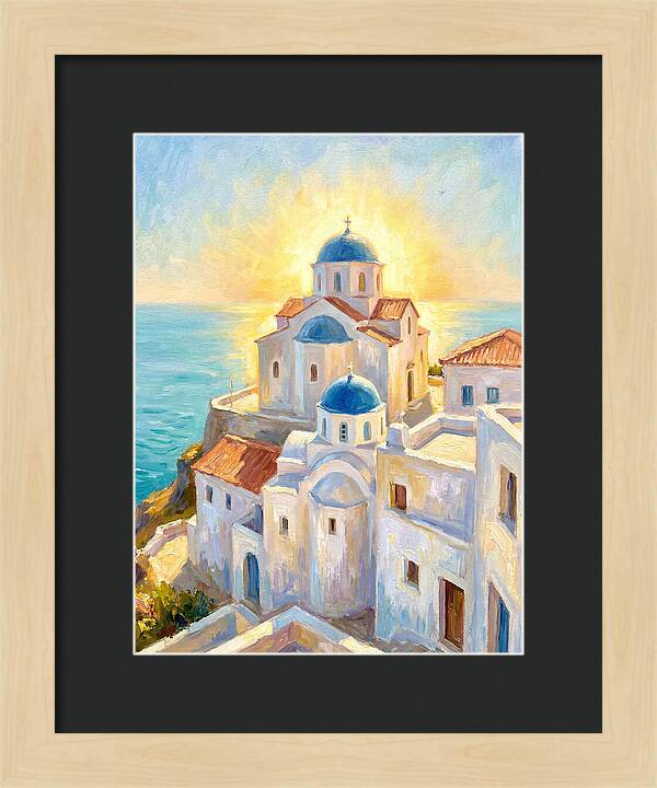 Greek Monastery By The Sea