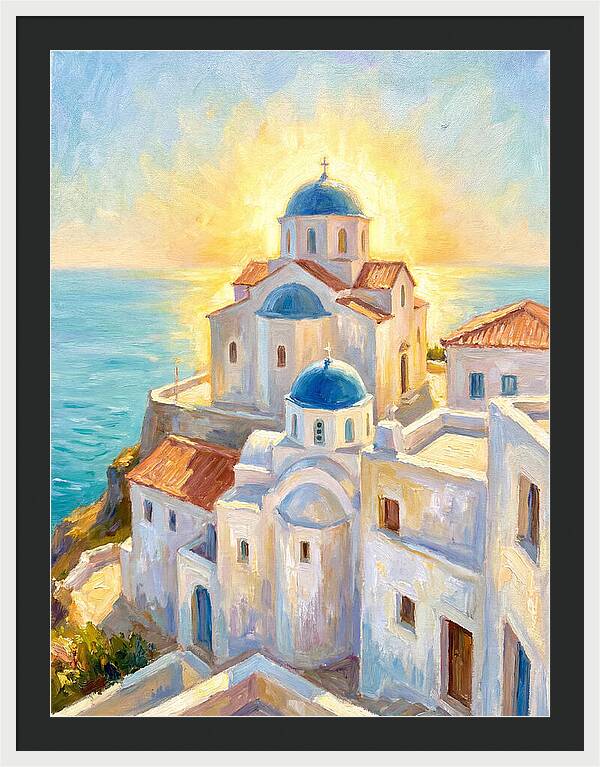 Greek Monastery By The Sea