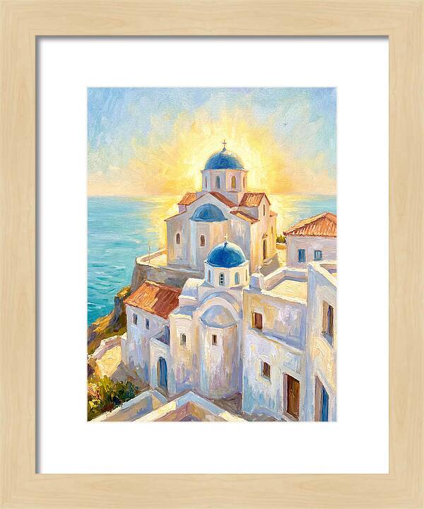 Greek Monastery By The Sea