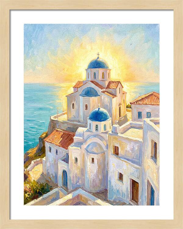 Greek Monastery By The Sea