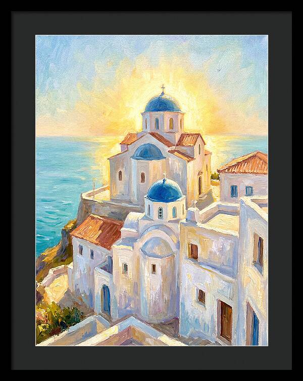 Greek Monastery By The Sea