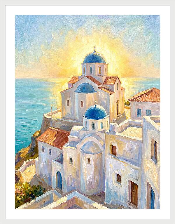 Greek Monastery By The Sea