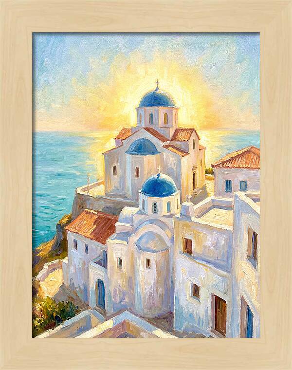 Greek Monastery By The Sea