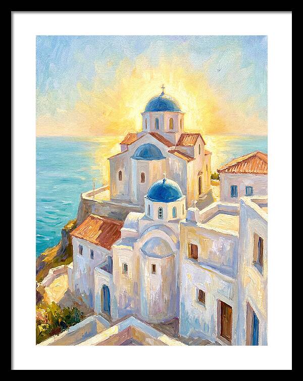 Greek Monastery By The Sea