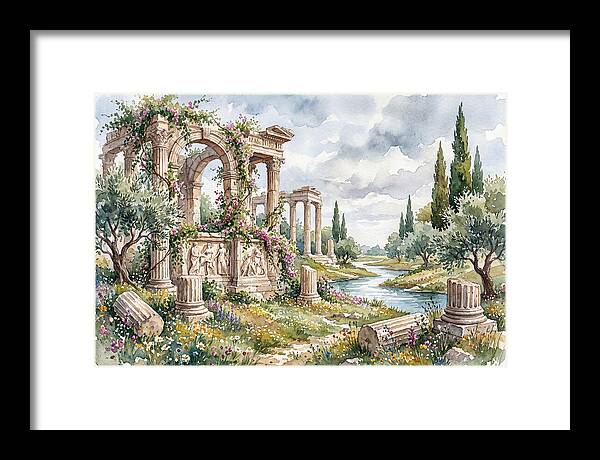 Greek Ruins Amidst Nature
