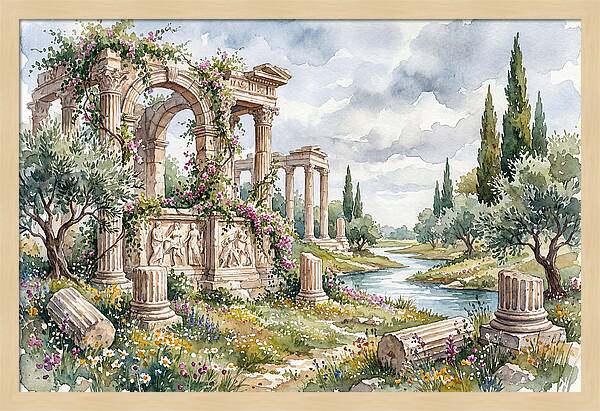 Greek Ruins Amidst Nature
