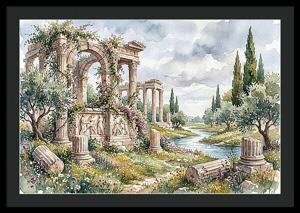 Greek Ruins Amidst Nature