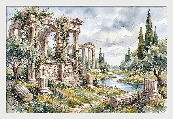 Greek Ruins Amidst Nature