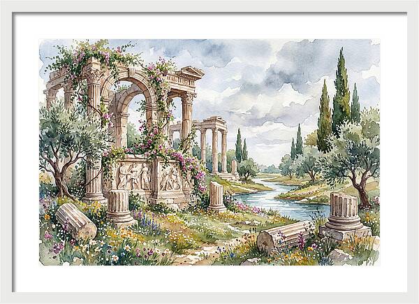 Greek Ruins Amidst Nature