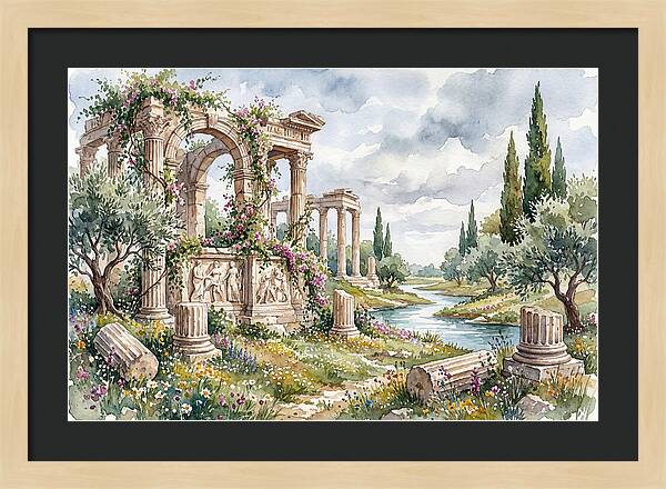 Greek Ruins Amidst Nature