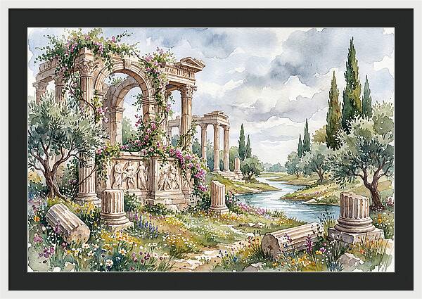 Greek Ruins Amidst Nature