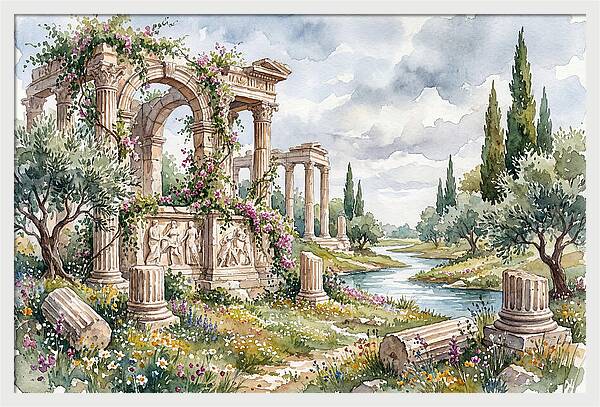 Greek Ruins Amidst Nature