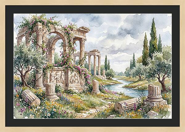 Greek Ruins Amidst Nature
