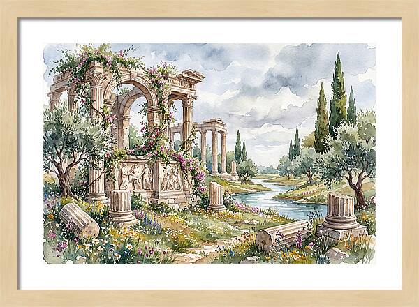 Greek Ruins Amidst Nature