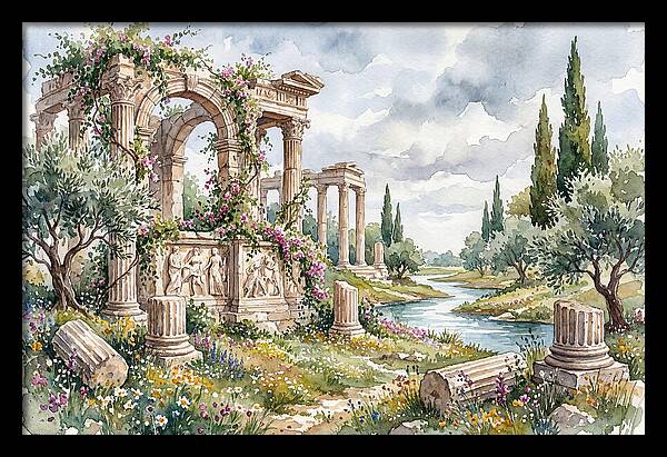 Greek Ruins Amidst Nature