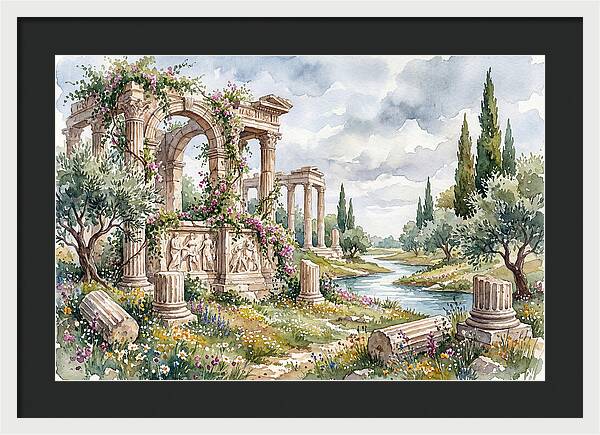 Greek Ruins Amidst Nature