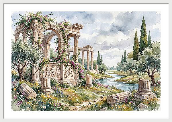 Greek Ruins Amidst Nature