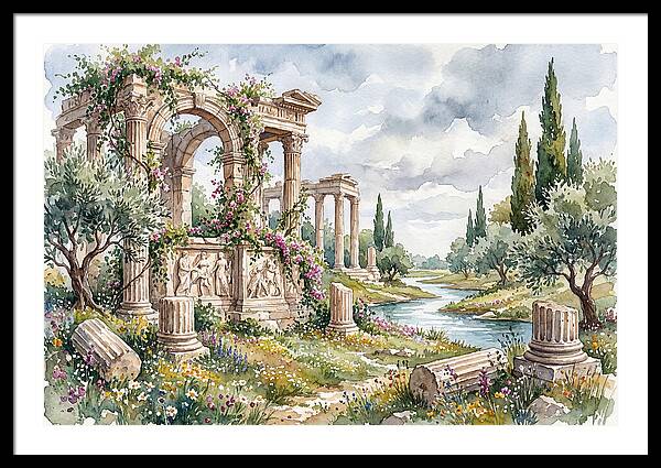 Greek Ruins Amidst Nature